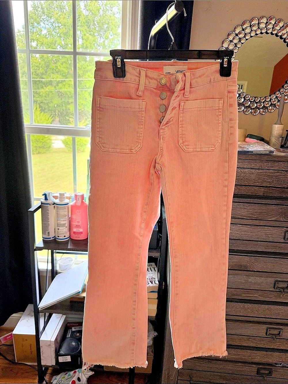 Vervet Straight Leg Jeans in Pink Waist 26